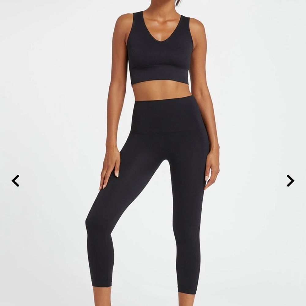 SPANX Look At Me Now Seamless Black Leggings